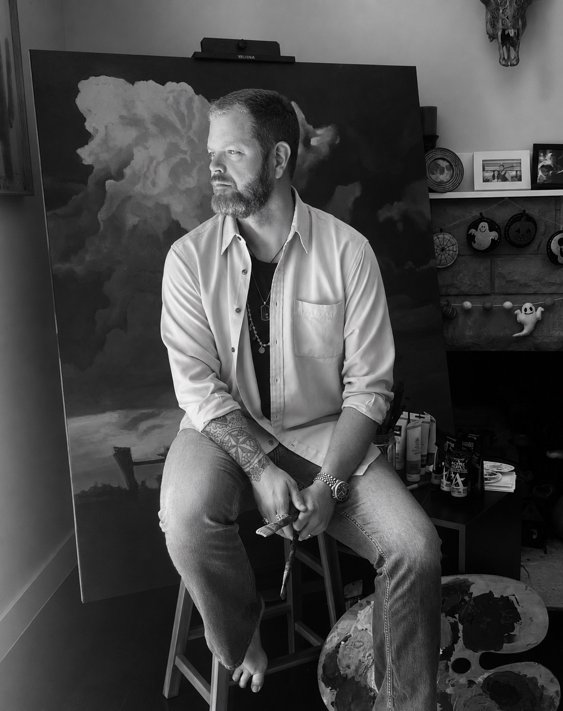 Pat Viles in his studio